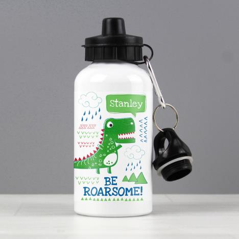 Personalised Be Roarsome Aluminium Dinosaur Drinks Bottle Extra Image 1